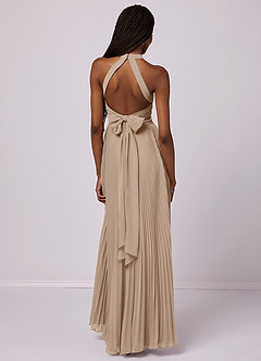 Barbie ♥ Azazie Bridesmaid Dresses Taupe A-Line Pleated Chiffon Dress image2