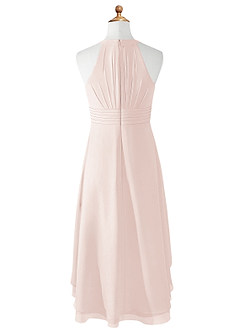Azazie Linna Junior Vestido de Pétalo De Rosa de Gasa de Corte En A con Plisado image6
