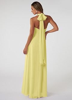 Azazie Fifi Bridesmaid Dresses Lemon Sorbet A-Line Strapless Chiffon Convertible Dress image3