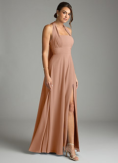 Azazie Tamira Suknie dla druhen Linia A Pofałdowany Szyfon Do ziemi Sukienka image7