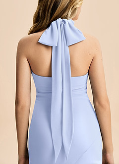 Azazie Velli Junior Meerjungfrau-Linie Hoher Kragen Chiffon Kleid Eis image6