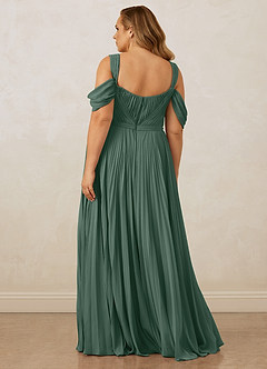 Christian Siriano Bridal for Azazie 1013 Robes de demoiselle d'honneur Robe Trapèze en Mousseline de soie Épaule décolletée Mousse De Mer image12