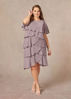 Azazie Rita Mother of the Bride Dresses Dusk A-Line Scoop Beaded Chiffon Dress image6