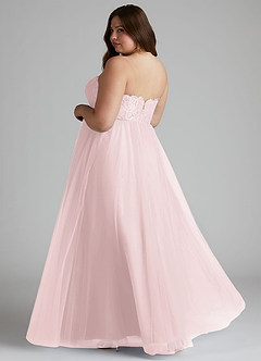 Azazie Roni Bridesmaid Dresses Blushing Pink A-Line Sweetheart Neckline Tulle Convertible Dress image10