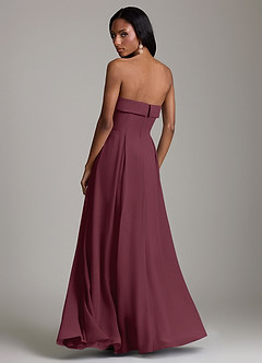 Azazie Lucienne Bridesmaid Dresses Cabernet A-Line Strapless Chiffon Convertible Dress image2