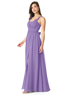 Azazie Olani Bridesmaid Dresses Tahiti A-Line Off the Shoulder Chiffon Convertible Dress image4