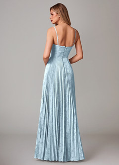 Azazie Akiko Bridesmaid Dresses Sky Blue A-Line Sweetheart Neckline Floral Burnout Dress image2