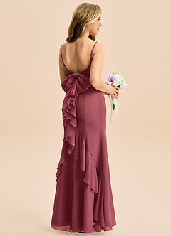 Azazie Lioren Junior Robe Sirène en Mousseline de soie Arc Merlot image1