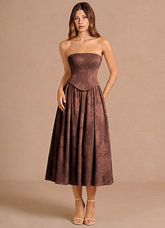 Isaura Mocha Coco Midi Dress image3