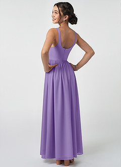 Azazie Keyla Junior Tahiti A-Line Pleated Chiffon Dress image4