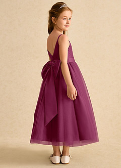 Azazie Patootie vestidos de niña de las flores Vestido de Mora de Tul de Corte En A con Tirante Espagueti image2