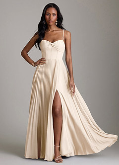 Azazie Akiko Bridesmaid Dresses White Alabaster A-Line Sweetheart Neckline Chiffon Dress image3