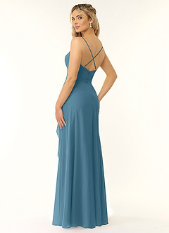 Azazie Naeem Bridesmaid Dresses Bermuda A-Line V-Neck Ruffle Chiffon Dress image4