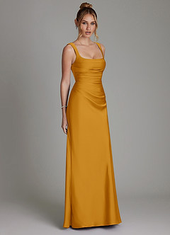 Azazie Agustina Morsiusneito Mekot Mrenneito Korsetti Joustava satiini Lattian pituus Pukeutua image4