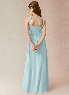 Azazie Jiya Junior Mist A-Line Pleated Chiffon Dress image2