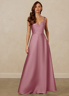 Christian Siriano Bridal for Azazie 1001 Bridesmaid Dresses Vintage Mauve A-Line Sweetheart Neckline Stretch Satin Dress image1
