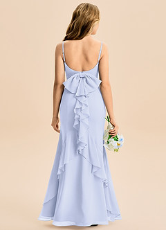 Azazie Lioren Junior Syrena Ukłon Szyfon Długość podłogi Młodsza druhna Sukienka image5