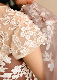 Azazie Dandelion Flower Girl Dresses Bronzer Ball-Gown Lace Dress image8