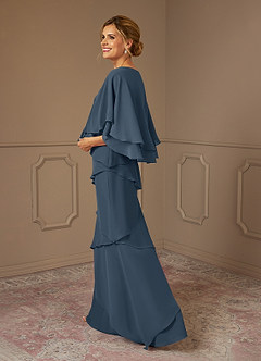Azazie OHara Mother of the Bride Dresses Neptune A-Line V-Neck Chiffon Dress image2