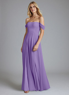 Azazie Seriana Brudtärnklänningar Klä av A-Linje i Chiffong Av axeln Tahiti image1