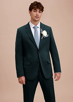 front Ethan Navy Blue Refined Weave Suit Jacket