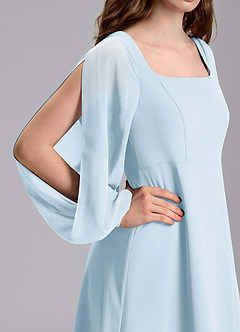 Azazie Bondi Junior Robe Trapèze en Mousseline de soie Blouson Bleu Ciel image8