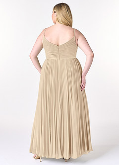 Azazie Raychelle Abiti da Damigella Abito A-Line in Chiffon con Scollo a V Champagne image9