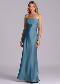 Azazie Ailanie Brudtärnklänningar Klä av Tubklänning i Stretch Satin Axelbandslös Bermuda image1