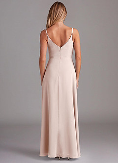 Azazie Daenerys Bridesmaid Dresses Rose Petal A-Line Cowl Chiffon Dress image2