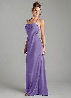 Azazie Mae Bridesmaid Dresses Tahiti Mermaid Pleated Stretch Satin Dress image4