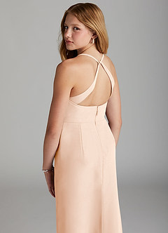 Azazie Becca Junior White Alabaster Mermaid Chiffon Dress image2