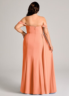 Azazie Amyra Jurken voor bruidsmeisjes Converteerbaar Jurk van Chiffon met Kolom Off the Shoulder Zonsondergang image15