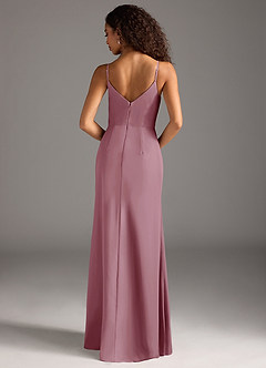 Azazie Deandra Bridesmaid Dresses Vintage Mauve Mermaid Pleated Chiffon Dress image6