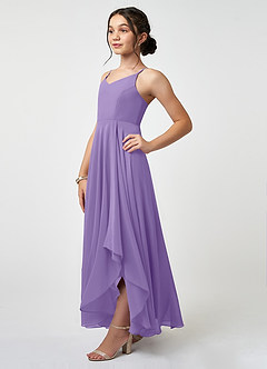 Azazie Collette Junior Tahiti A-Line Ruched Chiffon Dress image3