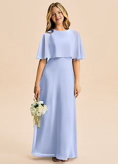 Azazie Maris Junior Jurk van Chiffon met A-Lijn Ijs image5