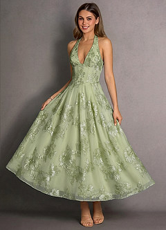 Robe Longue Vert Clair Isabeau image4