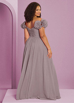 Barbie ♥ Azazie Bridesmaid Dresses Dusk A-Line Off the Shoulder Chiffon Convertible Dress image19