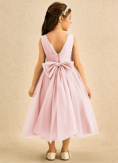 Azazie Macaron Flower Girl Klänningar Klä A-Line i Tyll Plisserad image2