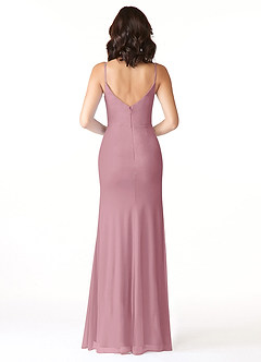Azazie Deandra Bridesmaid Dresses Vintage Mauve Mermaid Pleated Mesh Dress image2