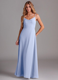 Azazie Daenerys Bridesmaid Dresses Ice A-Line Cowl Chiffon Dress image1