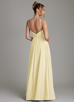 Azazie Elita Brautjungfernkleider A-Linie Plissee Chiffon Kleid Zitronensorbet image7