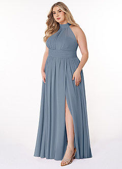 Azazie Iman Bridesmaid Dresses Twilight A-Line A-Line Ruched Chiffon Dress image20