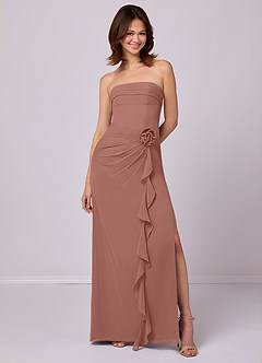 Barbie ♥ Azazie Bridesmaid Dresses Cedar Rose Sheath Strapless Chiffon Convertible Dress image1