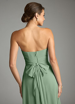 Azazie Tamira Suknie dla druhen Linia A Pofałdowany Szyfon Do ziemi Sukienka image5