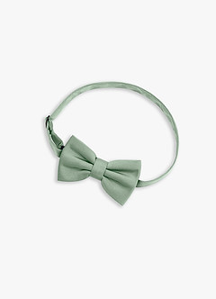 front Boy's Adjustable Stretch Satin Bow Tie