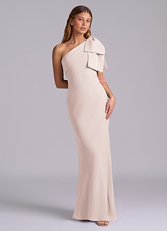 Azazie Yuanna Bridesmaid Dresses Rose Petal Mermaid One Shoulder Chiffon Dress image3