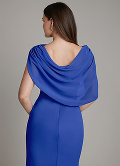 Azazie Hadley Bridesmaid Dresses Royal Blue Mermaid Pleated Chiffon Dress image7