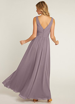 Azazie Pierrette Bridesmaid Dresses Dusk A-Line Pleated Chiffon Dress image2