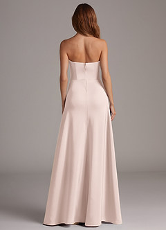 Azazie Wren Bridesmaid Dresses Blushing Pink A-Line Strapless Stretch Satin Convertible Dress image5