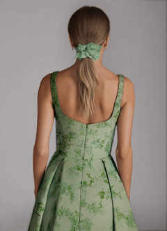 front Matchande färg brudtärne chiffong överstorlek scrunchie set